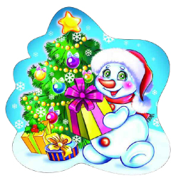 Магнит Снеговик с Подарками